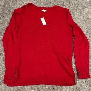 SMALL Talbots Red V-neck Sweater